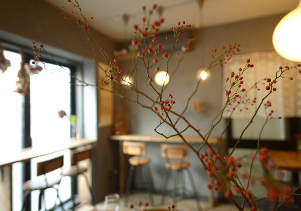 金木犀茶店の洗練された日本・中国折衷のインテリア