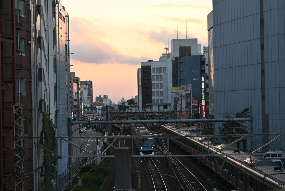 天沼陸橋から荻窪駅方面を望む