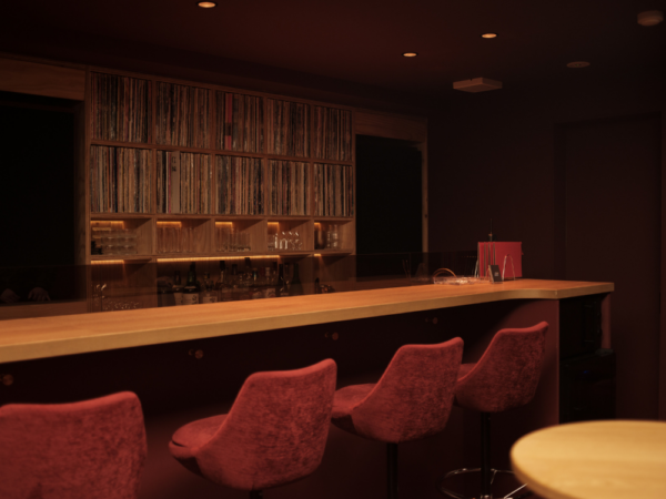 音楽に集中できるよう設計された店内